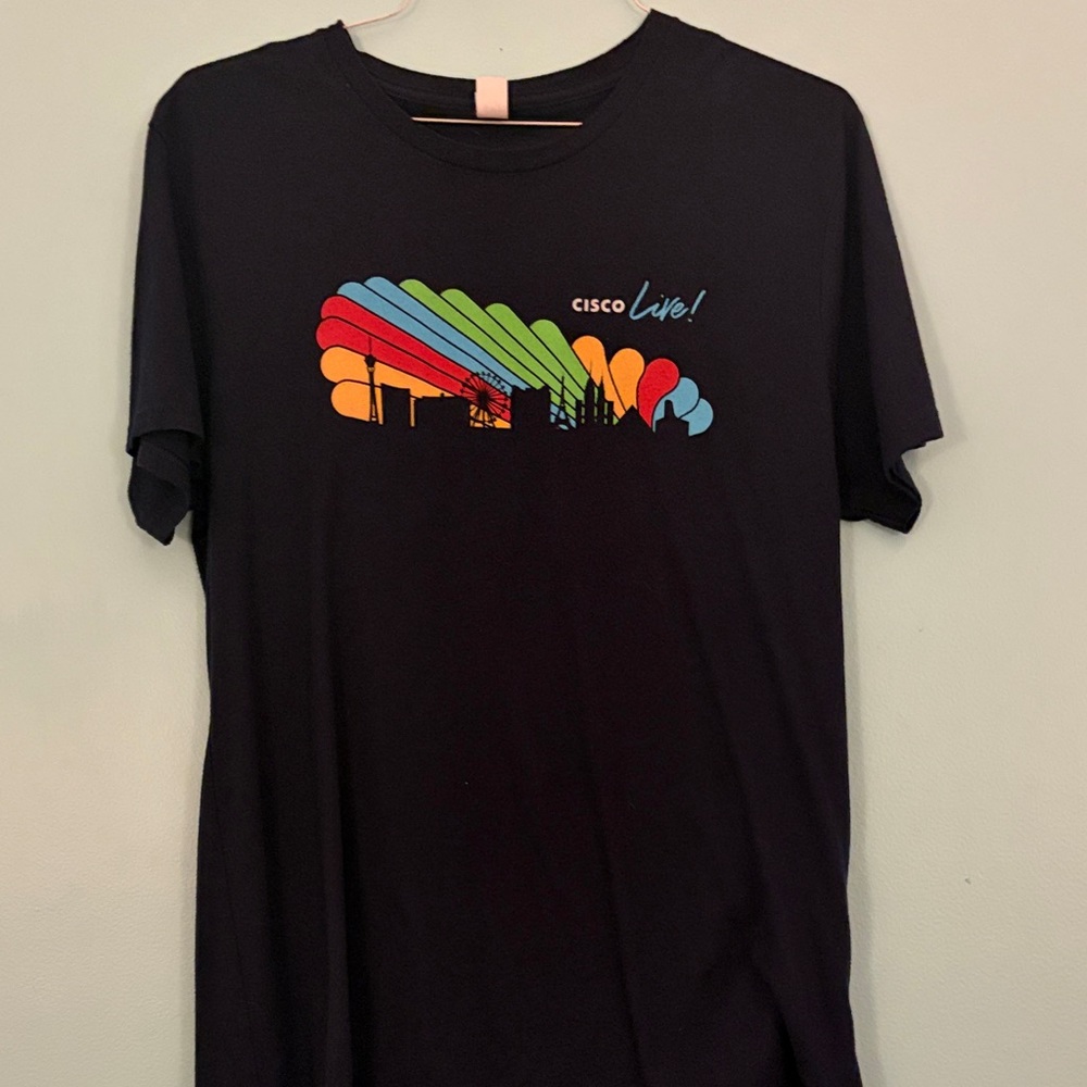 Cisco Black Tee with Vibrant Graphic